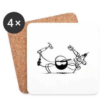 Beth l'araignée - Le bricolage - Dessous de verre (lot de 4) - blanc - Devant