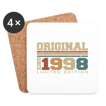 Original 1998 Retro Gift 26th Birthday 1998 - Coasters (set of 4) - white - Front