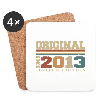 Original 2013 Retro Gift 11th Anniversary 2013 - Coasters (set of 4) - white - Front