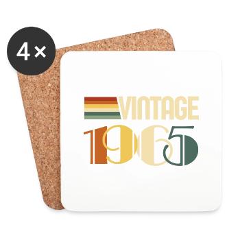 Vintage 1965 - 1965 Birthday Gift - Coasters (set of 4) - white - Front