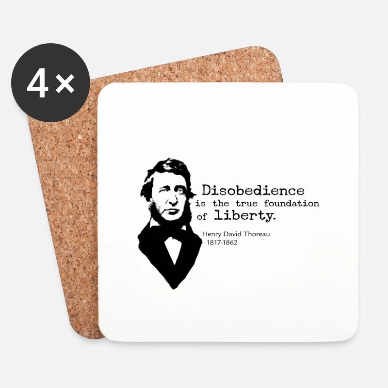 Disobedience - Coasters (set of 4) - white