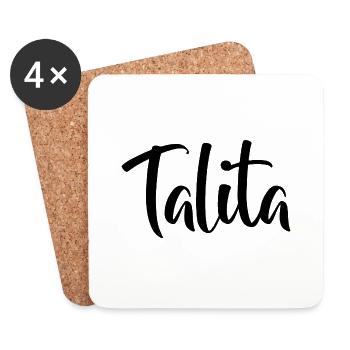 Name - Talita - Coasters (set of 4) - white - Front