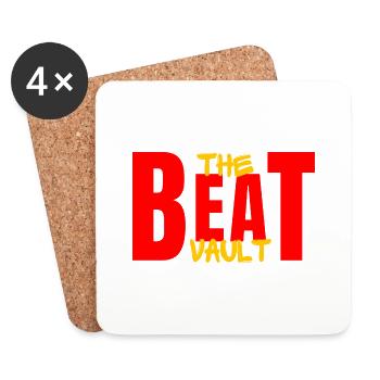 The Beat Vault - Bold - Coasters (set of 4) - white - Front