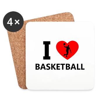 Basketball - Coasters (set of 4) - white - Front