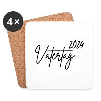 vatertag - Untersetzer (4er-Set) - Weiß - Vorne