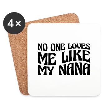 Personne ne m'aime comme ma grand-mère 19 - Dessous de verre (lot de 4) - blanc - Devant