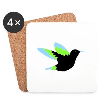 hummingbird - Coasters (set of 4) - white - Front
