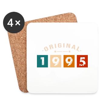 Original 1995 Jahrgang - 199 Geburtstagsgeschenk - Untersetzer (4er-Set) - Weiß - Vorne