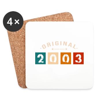 Original 2003 Vintage - Présent D’anniversaire 200 - Dessous de verre (lot de 4) - blanc - Devant