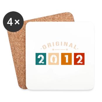 Original 2012 Vintage - Présent D’anniversaire 201 - Dessous de verre (lot de 4) - blanc - Devant