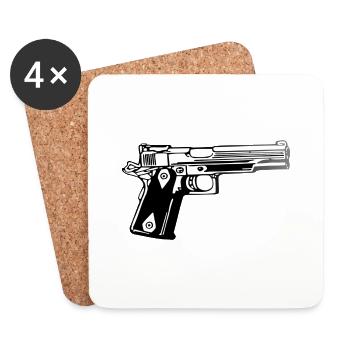 revolver - Untersetzer (4er-Set) - Weiß - Vorne