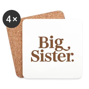 BIG SISTER - Coasters (set of 4) - white - Front