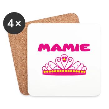 MAMIE - Dessous de verre (lot de 4) - blanc - Devant
