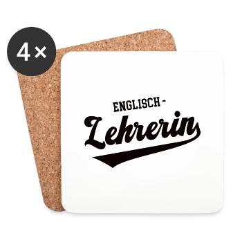 Englisch Lehrerin Schule Englischlehrerin Teacher - Untersetzer (4er-Set) - Weiß - Vorne