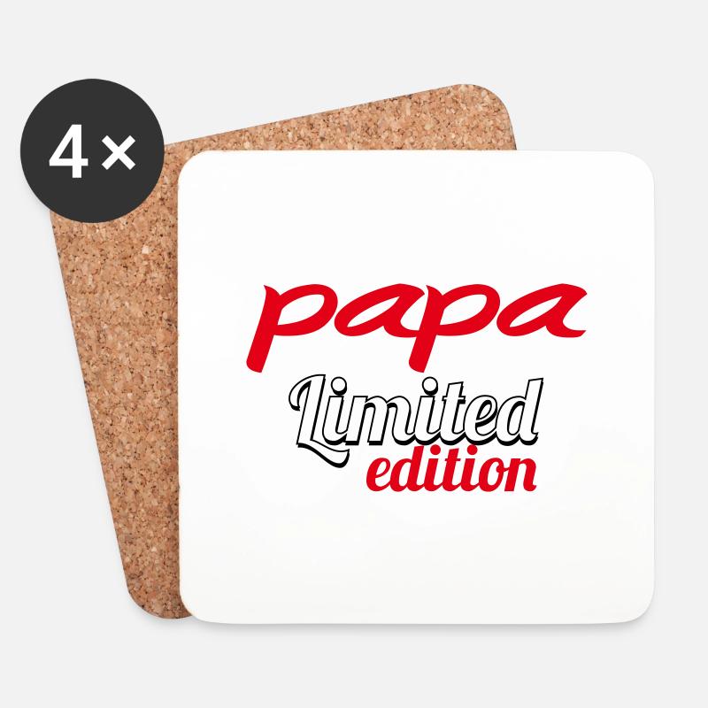 PAPA LIMITIERTE AUFLAGE - Untersetzer (4er-Set) - Weiß