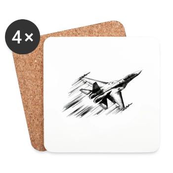 Fighter - Coasters (set of 4) - white - Front