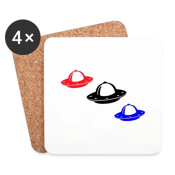 Ovnis - Dessous de verre (lot de 4) - blanc - Devant