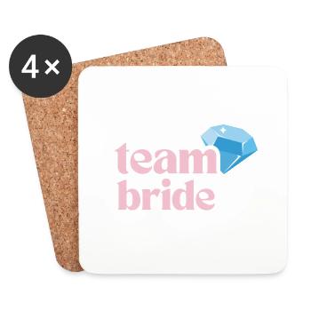 L’équipe Bride - Dessous de verre (lot de 4) - blanc - Devant