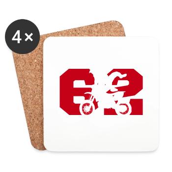 Moto 62 Biker - Untersetzer (4er-Set) - Weiß - Vorne
