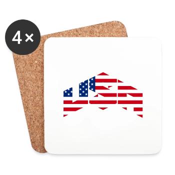 USA - Coasters (set of 4) - white - Front