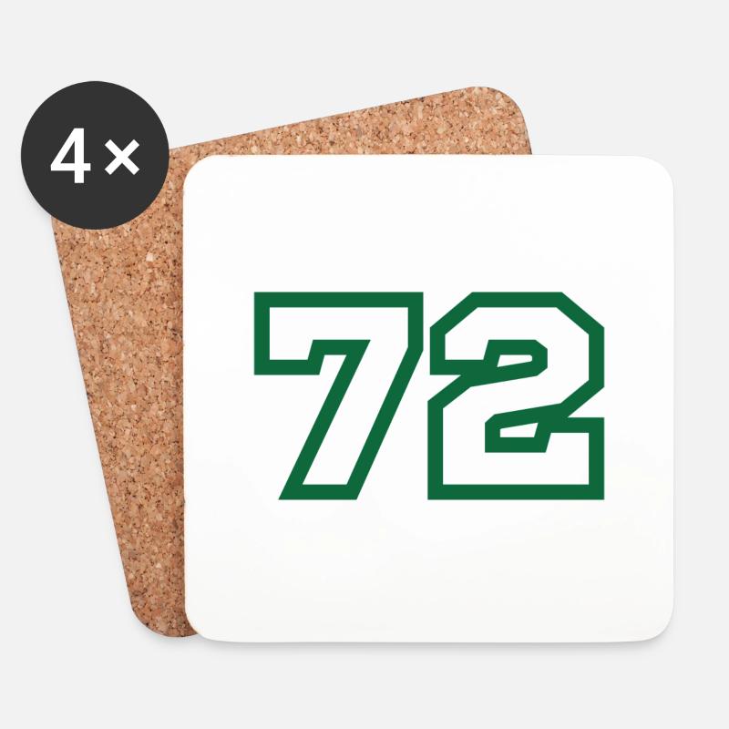Nummer 72 Sport - Untersetzer (4er-Set) - Weiß