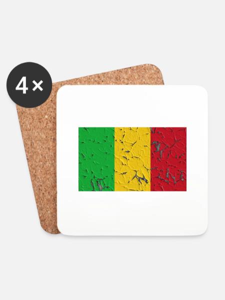 Mali - Untersetzer (4er-Set) - Weiß