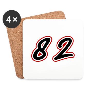 82 Number Symbol - Coasters (set of 4) - white - Front