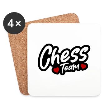 Chess Team - Untersetzer (4er-Set) - Weiß - Vorne