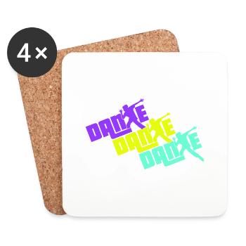 Dance Text Dancing Man Silhouette Party Music - Coasters (set of 4) - white - Front