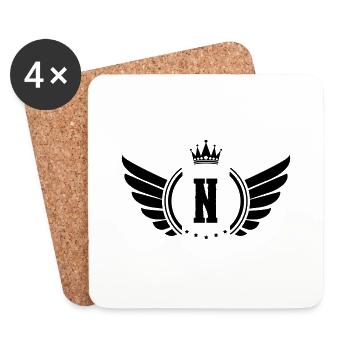 Coat of arms n - Coasters (set of 4) - white - Front