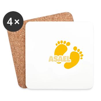 Gift for Asael - Coasters (set of 4) - white - Front