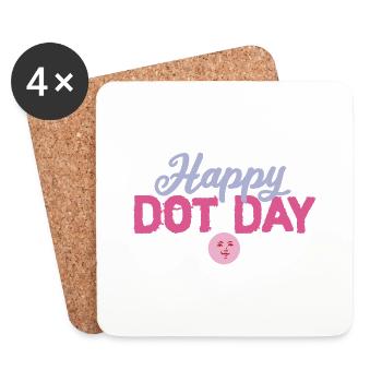 happy new dot day - Untersetzer (4er-Set) - Weiß - Vorne