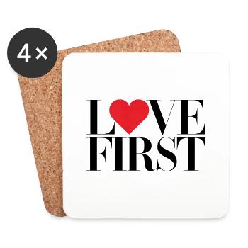 love first - Untersetzer (4er-Set) - Weiß - Vorne