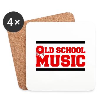 Musique old school - Dessous de verre (lot de 4) - blanc - Devant