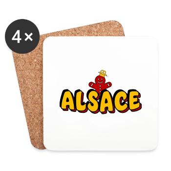King Alsace - Dessous de verre (lot de 4) - blanc - Devant