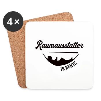 Raumausstatter in Rente Rentenbeginn Ruhestand - Untersetzer (4er-Set) - Weiß - Vorne