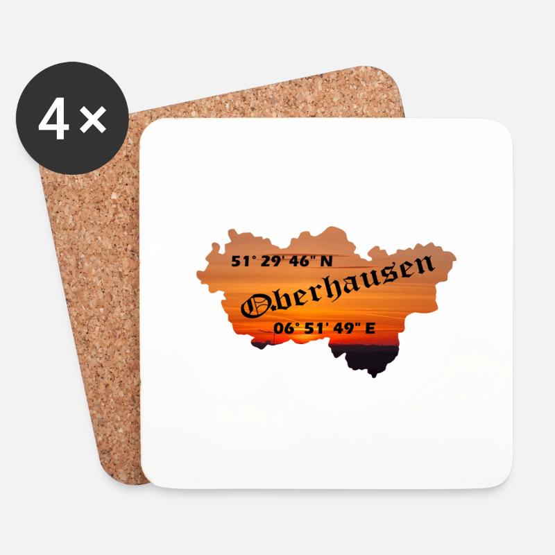 Oberhausen Pott - Untersetzer (4er-Set) - Weiß