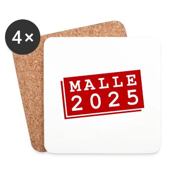 Malle 2025 - Dessous de verre (lot de 4) - blanc - Devant
