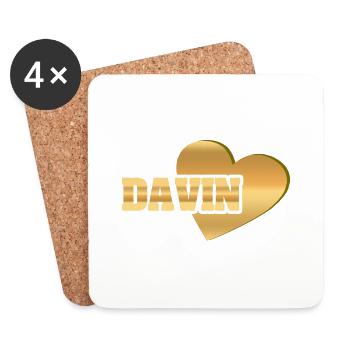 Gold Davin - Untersetzer (4er-Set) - Weiß - Vorne