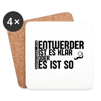 Lustiges Zitat des Professor #1.2 - Untersetzer (4er-Set) - Weiß - Vorne