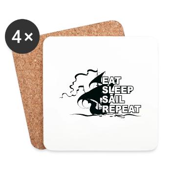 Sailing Water Sports Wind - Coasters (set of 4) - white - Front