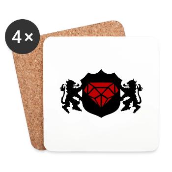 Wappen Diamant 02 - Untersetzer (4er-Set) - Weiß - Vorne