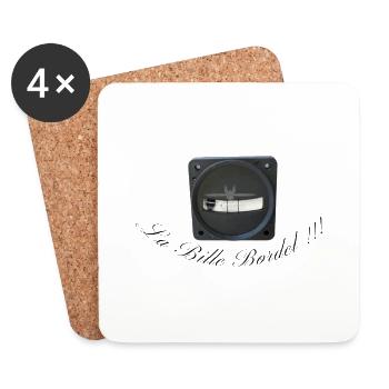 La bille bordel - Dessous de verre (lot de 4) - blanc - Devant