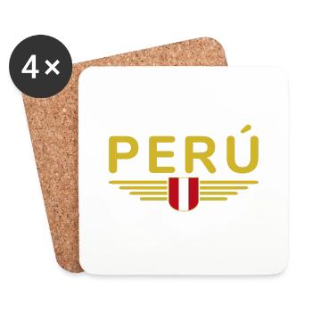 Peru Design – Colors of the Andes - Coasters (set of 4) - white - Front