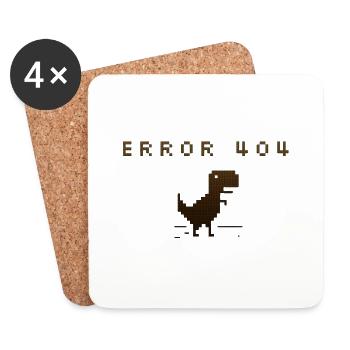 dessin animé heureux vecteur figure icône drôle design mignon - Dessous de verre (lot de 4) - blanc - Devant