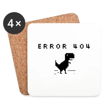 dessin animé heureux vecteur figure icône drôle design mignon - Dessous de verre (lot de 4) - blanc - Devant