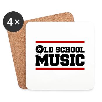 Musique old school - Dessous de verre (lot de 4) - blanc - Devant