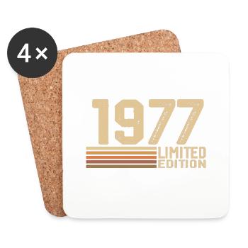 Born in 1977 Birthday - Gift 1977 Vintage 1977 - Coasters (set of 4) - white - Front
