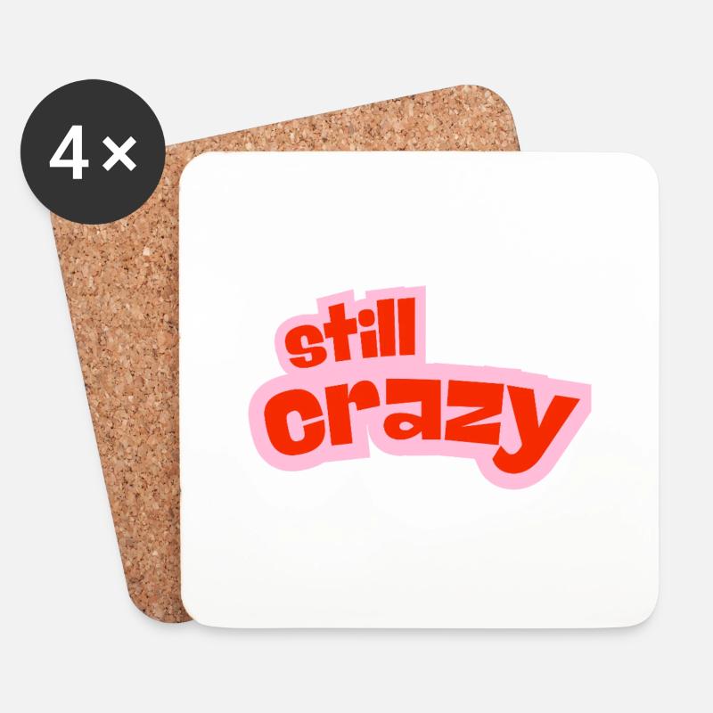 still crazy - Untersetzer (4er-Set) - Weiß