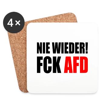 Fuck afd - Untersetzer (4er-Set) - Weiß - Vorne